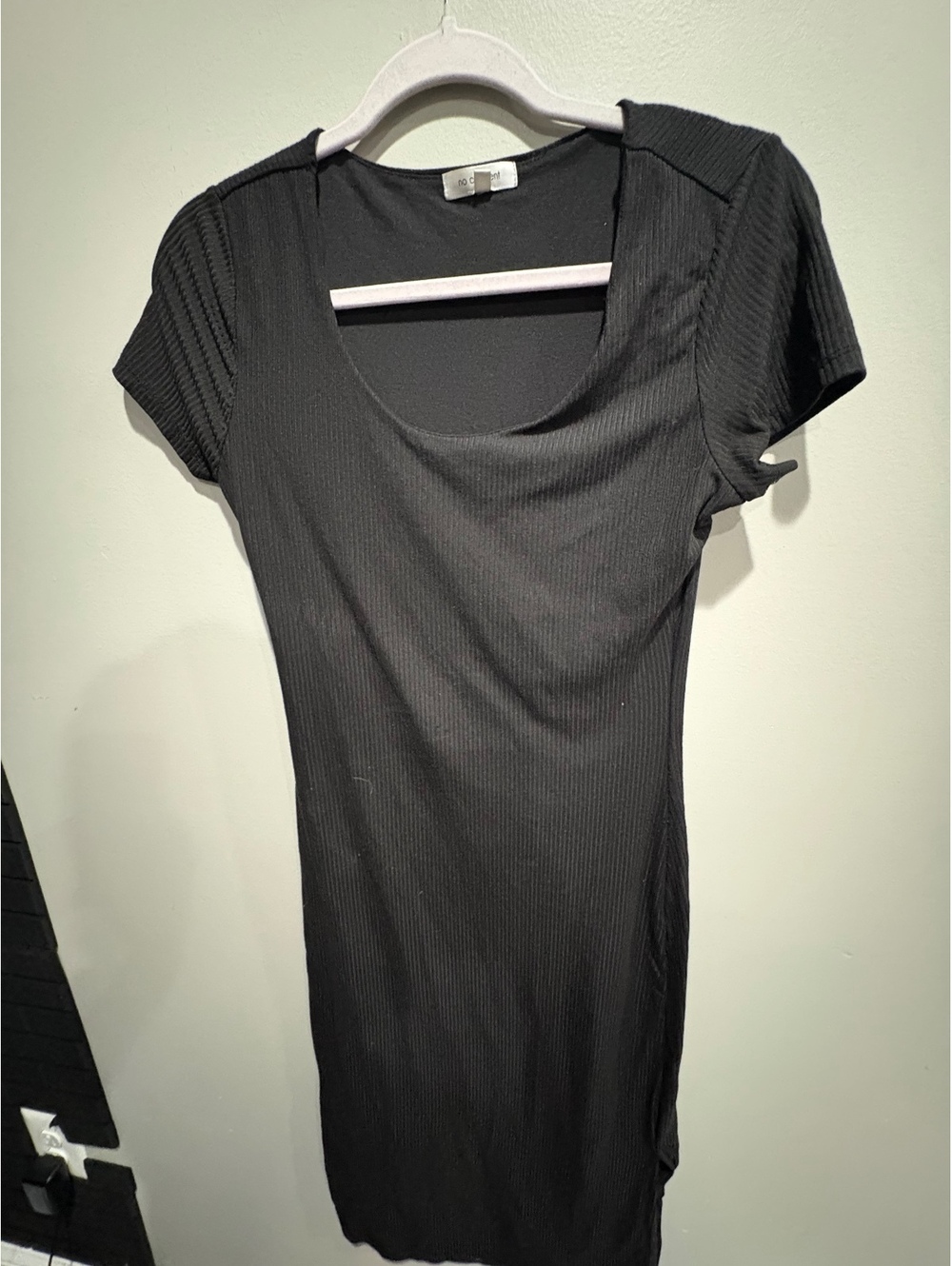 No Comment Black Short Sleeve Dress